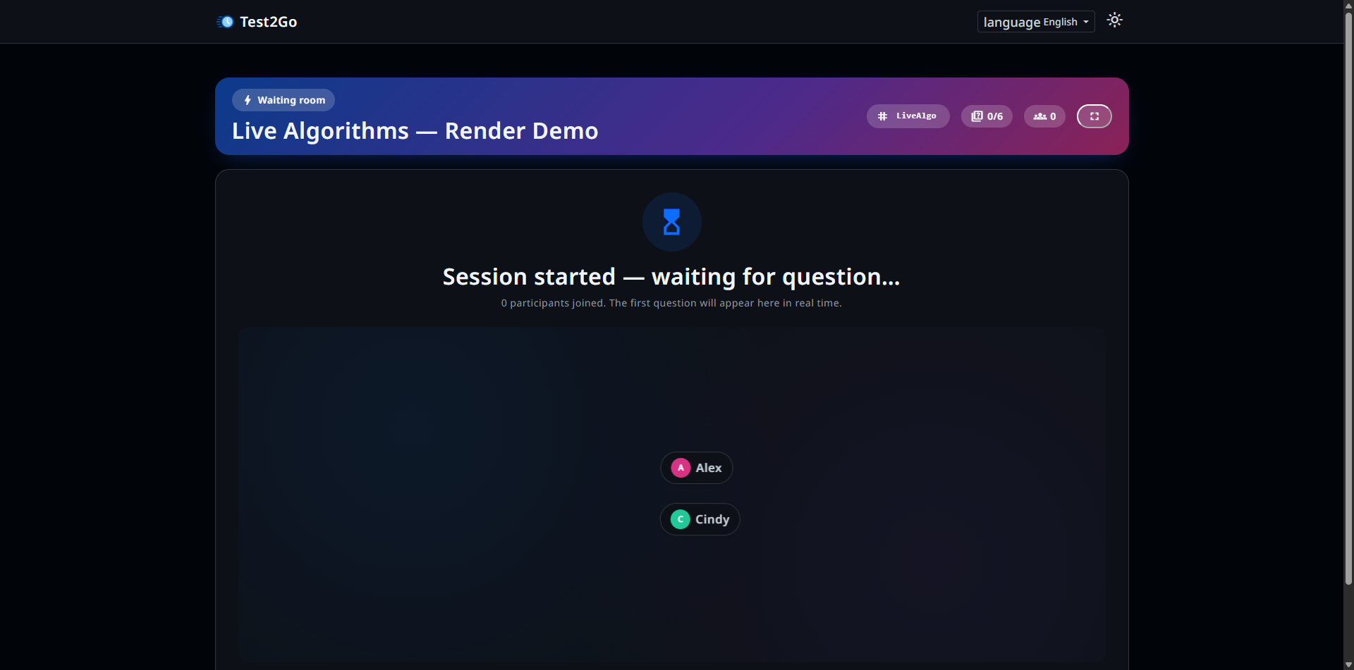 Start Live Session